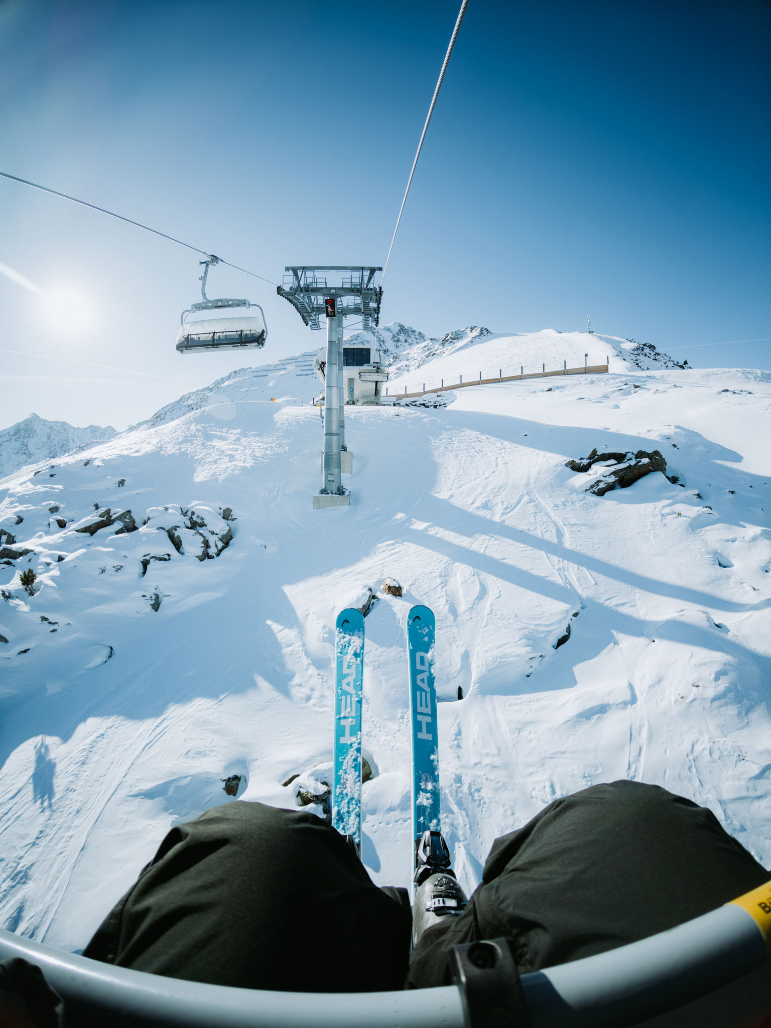 Sessellift-Auffahrt in Sölden